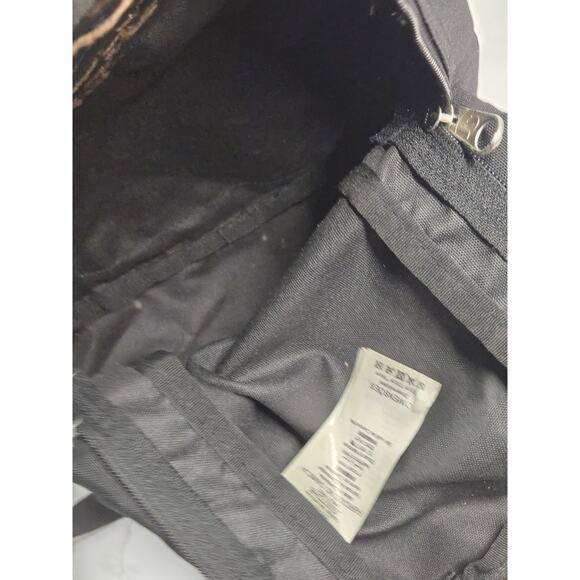 JanSport Half Pint Mini Backpack Day Bag Travel Black Back School Embroid Flower - Picture 8 of 8